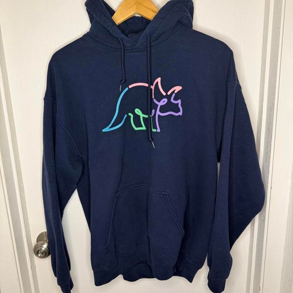 Unbranded Women's Navy and Blue Hoodie